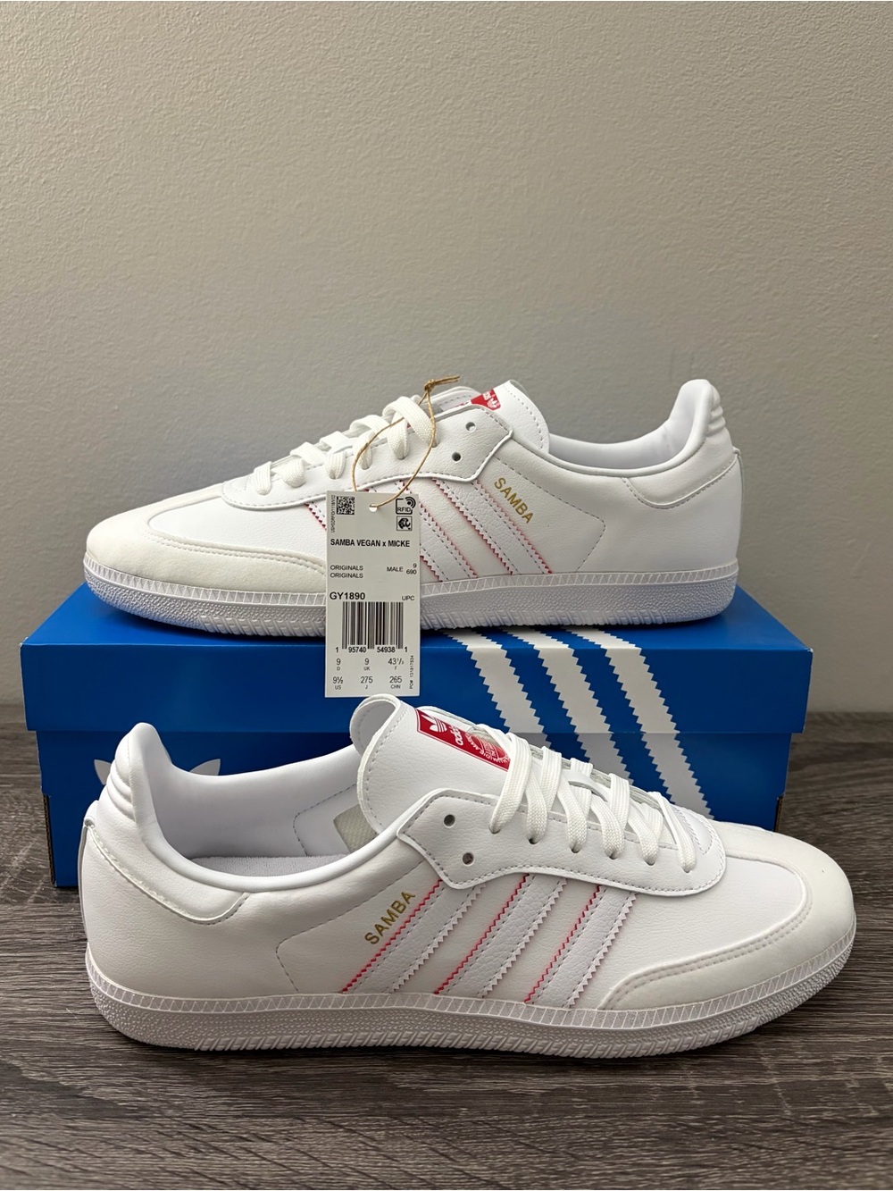 Adidas Samba Disney Minnie Mouse White Shoes - Men's Size 9.5